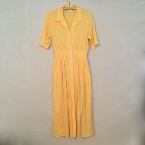 Vintage Yellow Shirt Dress